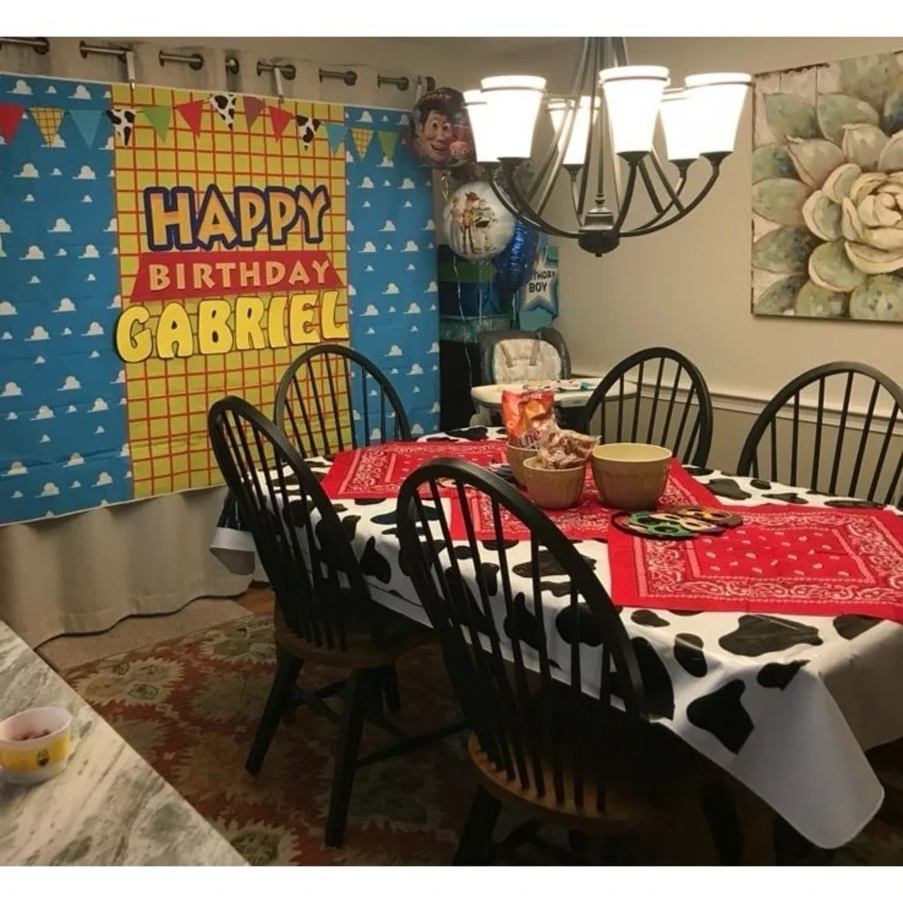 Toy Story Party Decorations and Woody Costume